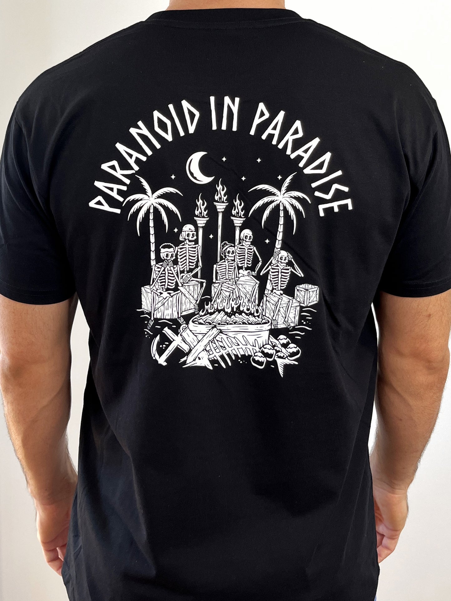 Tribal Council 'Paranoid in Paradise' T-Shirt Black - Men's